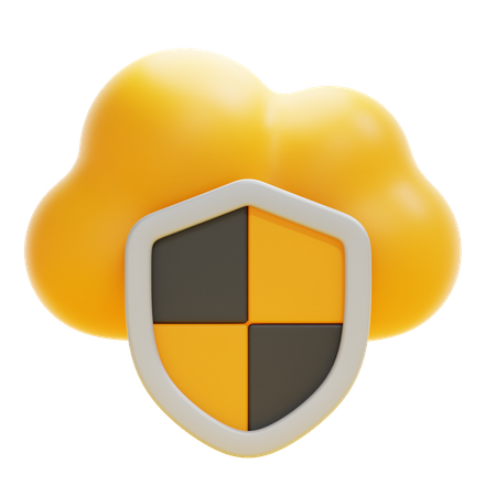 Segurança na nuvem  3D Icon