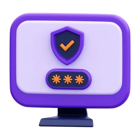Senha do computador  3D Icon