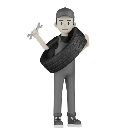Service Man  3D Illustration