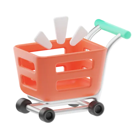 Shopping Trolley  3D Icon