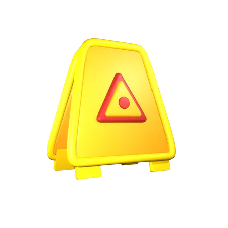 Sinal de alerta de segurança  3D Icon