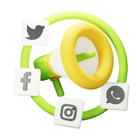 Social Media Marketing  3D Icon