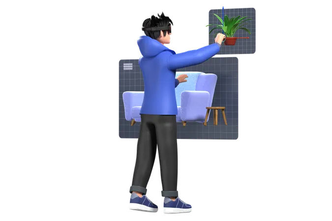 공간 디자인  3D Illustration
