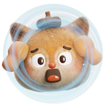 リスのサプライズ  3D Icon