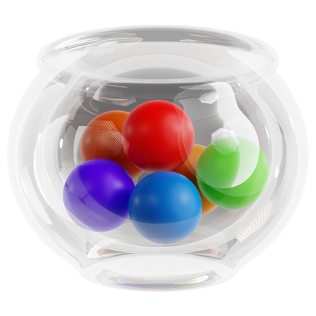 Tazón de sorteo de la suerte  3D Icon