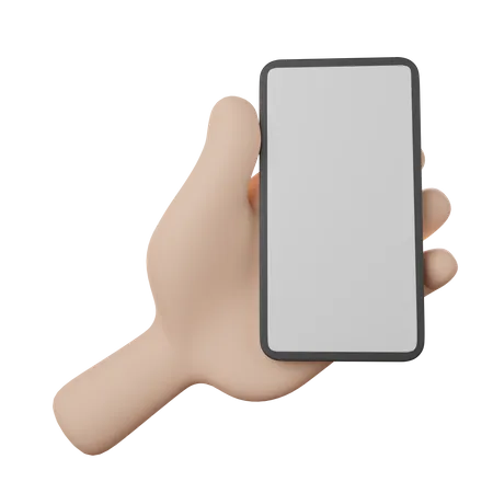 Mão segurando o telefone  3D Icon
