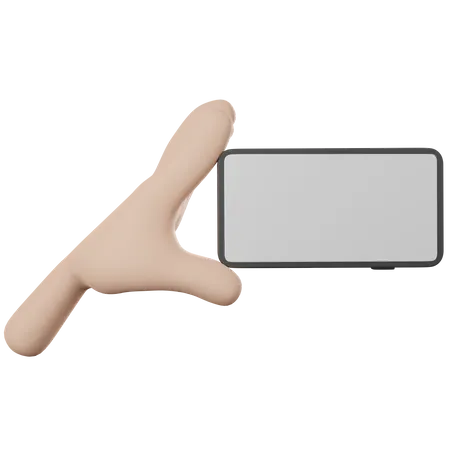 Mão segurando o telefone  3D Icon