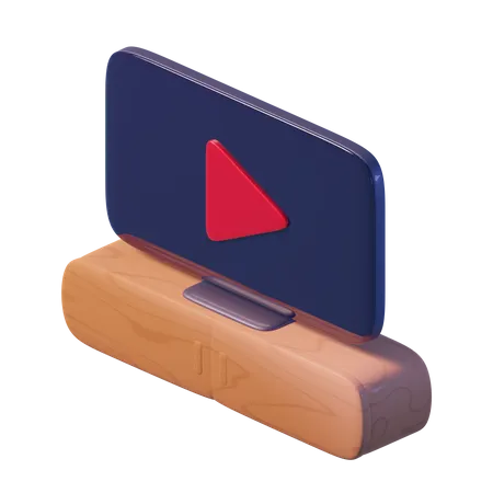 Télévision à écran plat  3D Icon