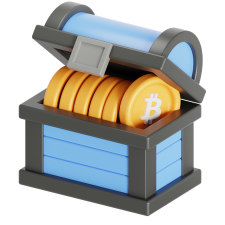 Tesouro de mineração de Bitcoin  3D Icon
