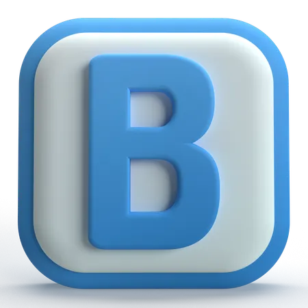 Texto em negrito  3D Icon