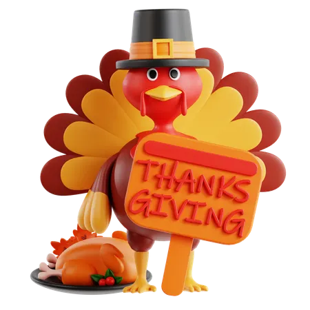 Thanksgiving Banner  3D Icon
