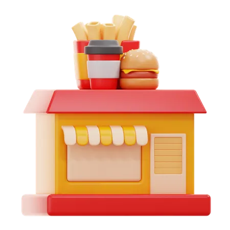 Tienda de comida  3D Icon