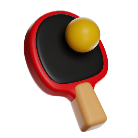 Tischtennisschläger und Ball  3D Icon