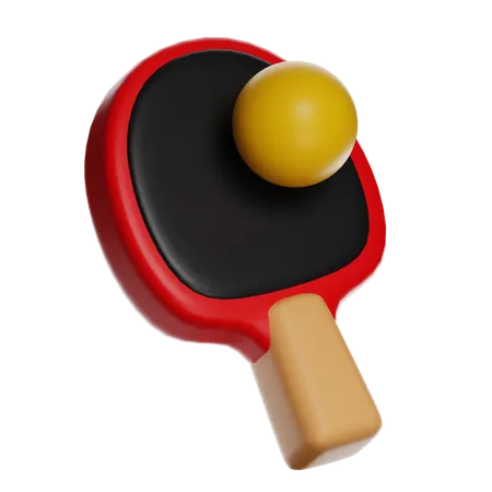 Tischtennisschläger und Ball  3D Icon