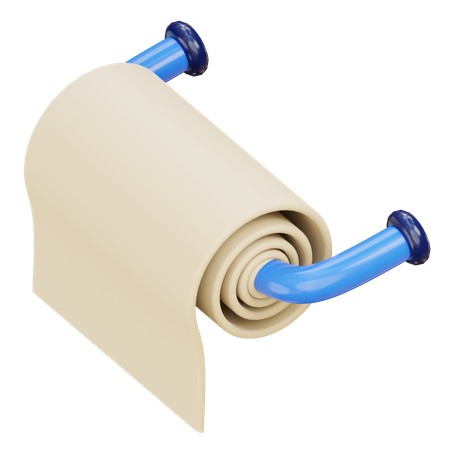 Tissue Toilet  3D Icon