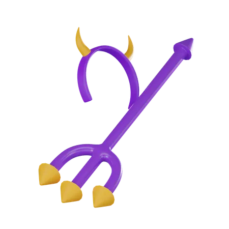 Tridente con diadema  3D Icon