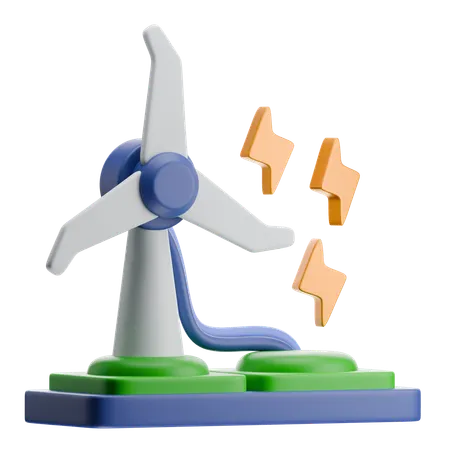Turbina de vento  3D Icon