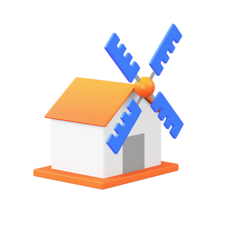 Turbina de vento  3D Icon