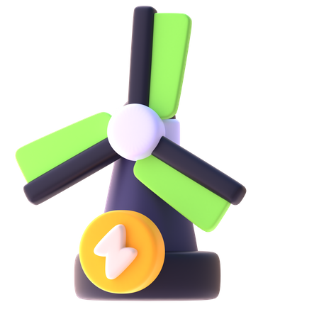 Turbina de vento  3D Icon