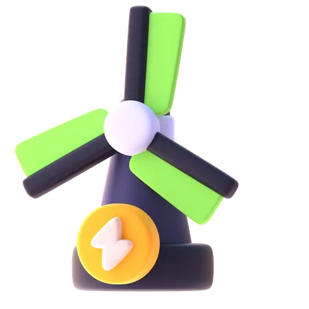 Turbina de vento  3D Icon