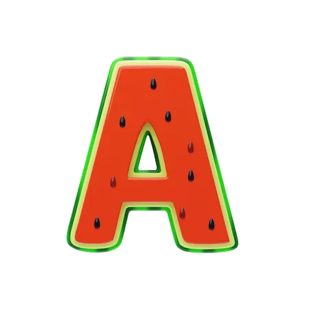 Uma letra  3D Icon