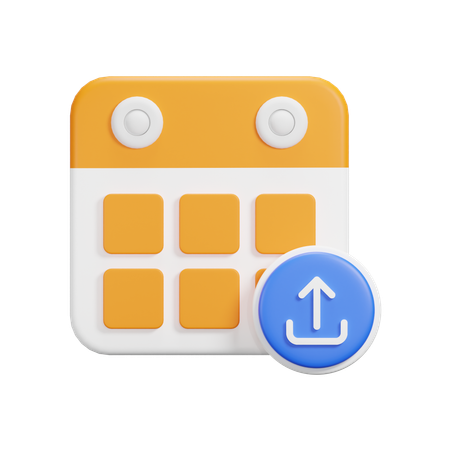 캘린더 업로드  3D Icon