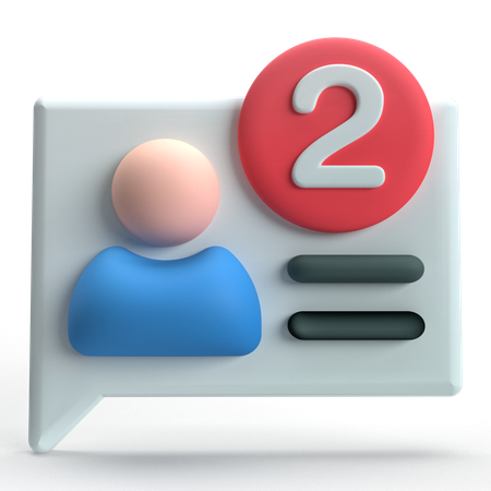 사용자 알림  3D Icon