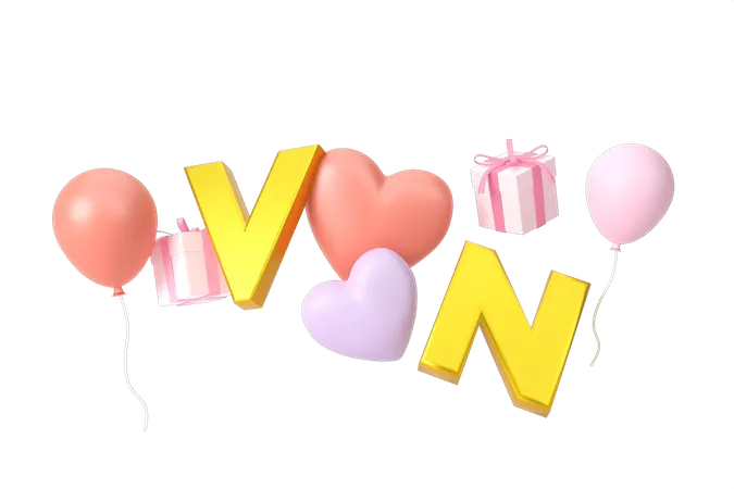 Valentine  3D Illustration