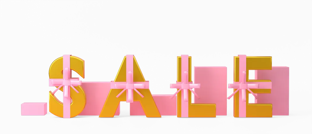 Valentine Sale  3D Illustration
