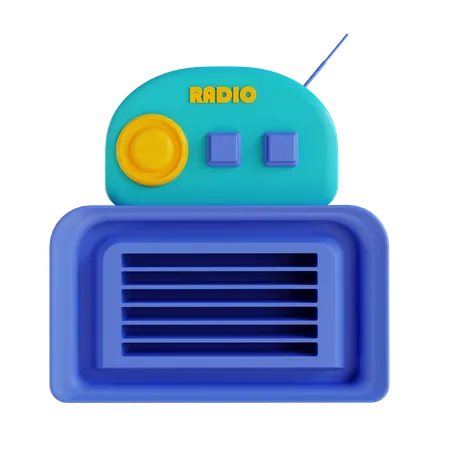 Vieille radio  3D Icon