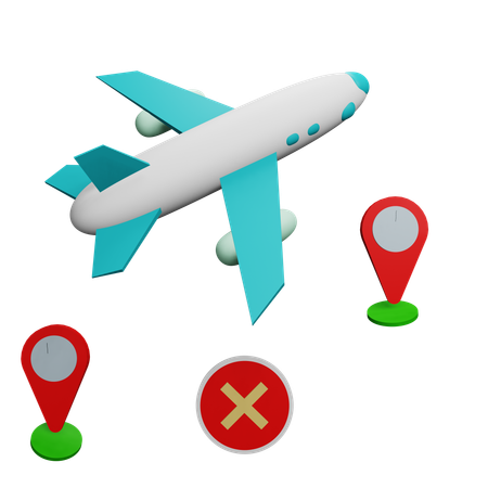 Vuelo cancelado  3D Icon