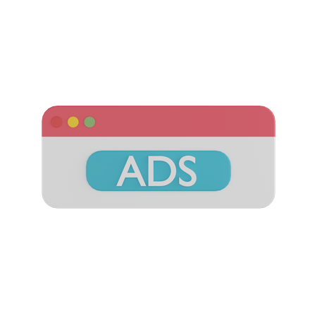 Web Advertisement  3D Icon