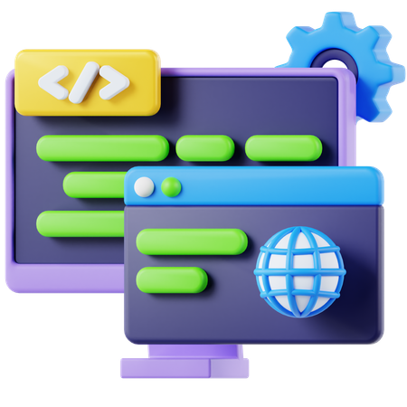 Web Development  3D Icon