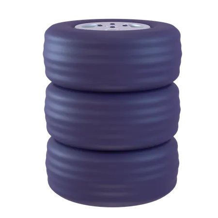 Wheel Pile  3D Icon