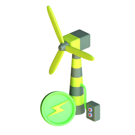 풍력 터빈  3D Icon