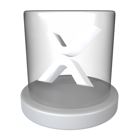 XRP Crypto Coin  3D Illustration