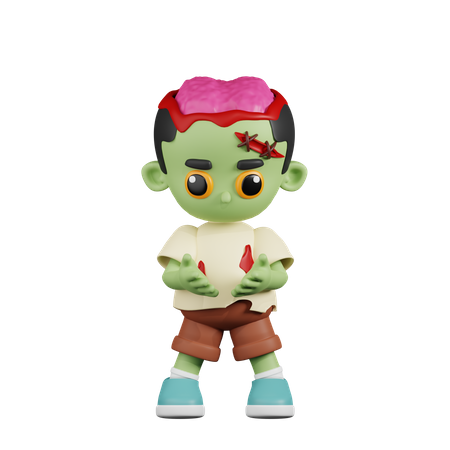 Zombie tenant quelque chose  3D Illustration